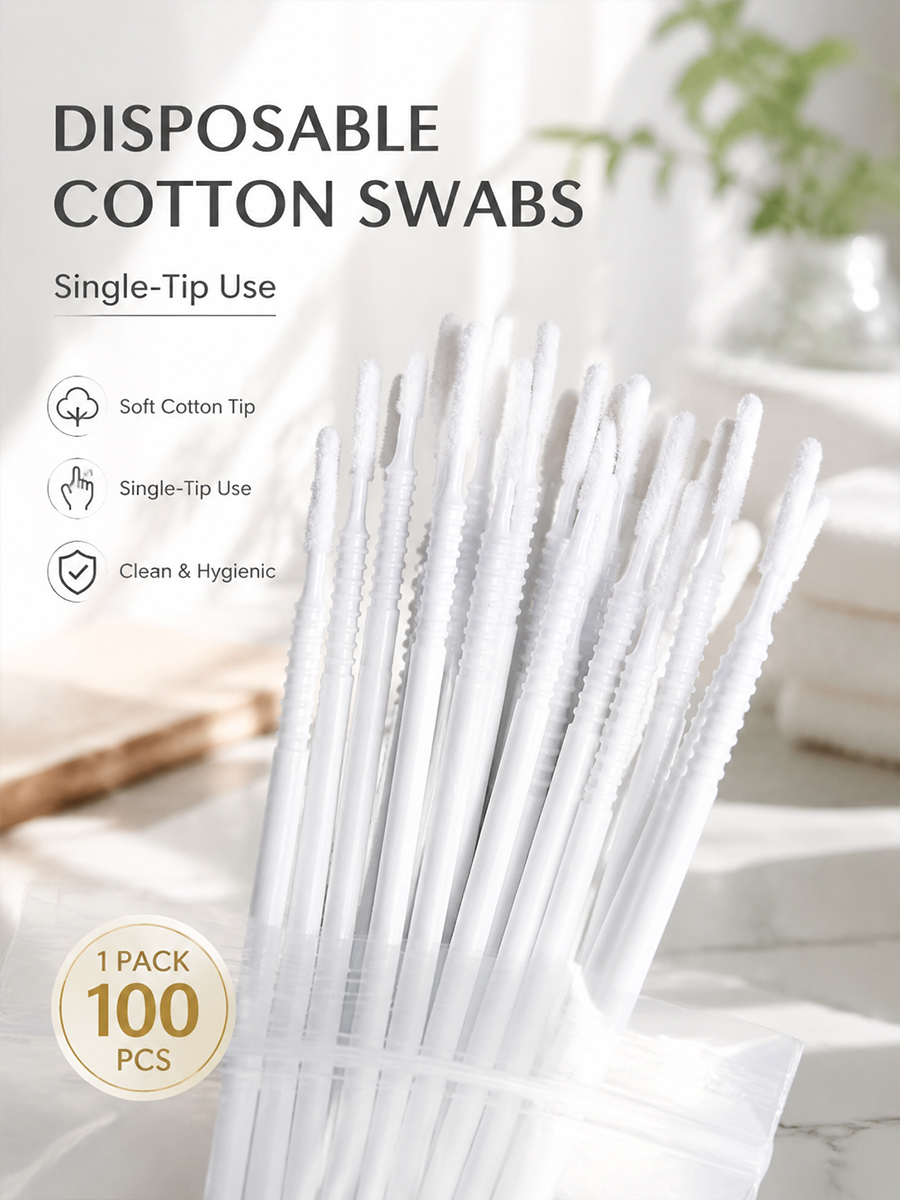 Beauty Makeup Tools - Disposable Long Cotton Swabs Eyelash Extensions