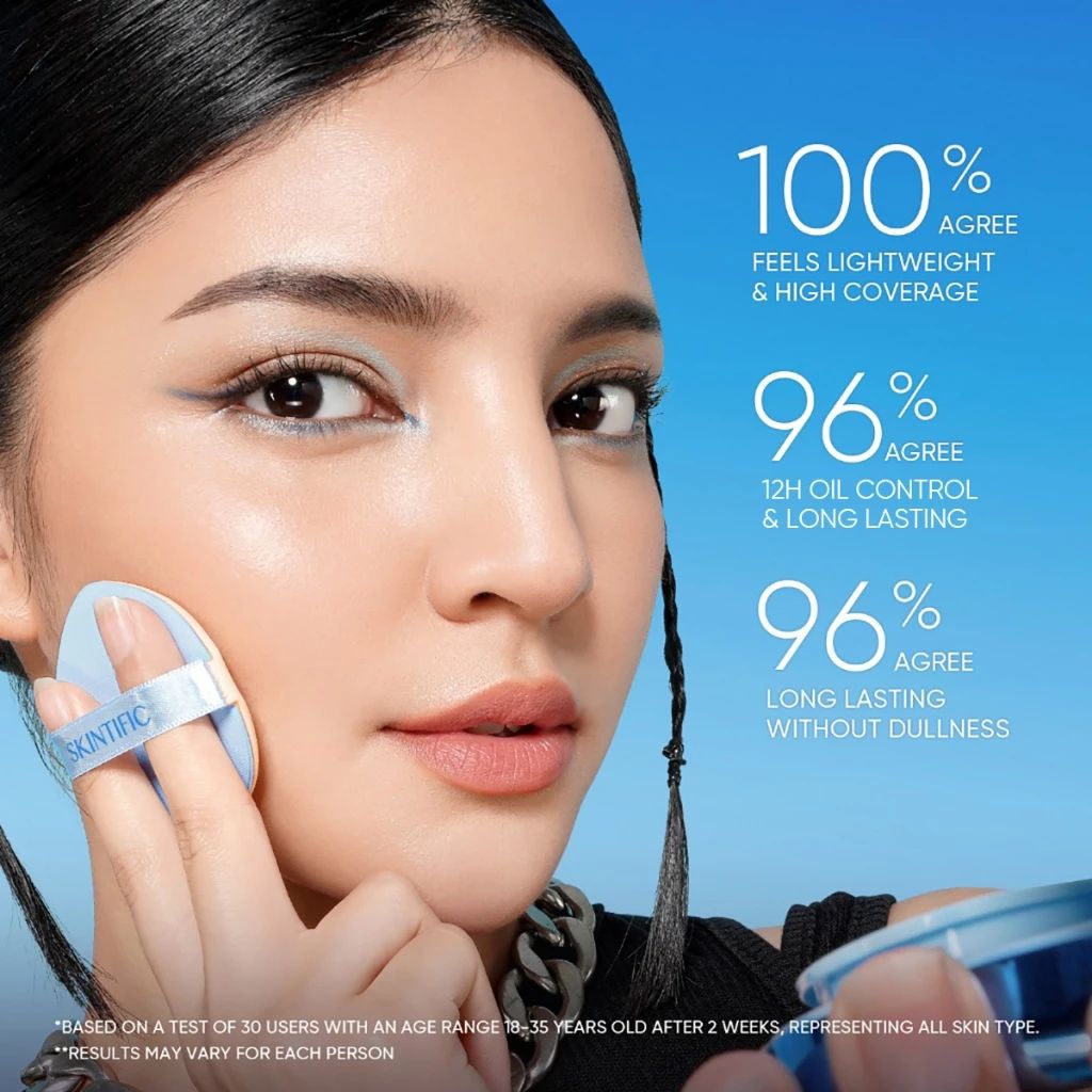 SKINTIFIC Perfect Stay Cushion - Concealer Full Coverage ulasan dan harga
