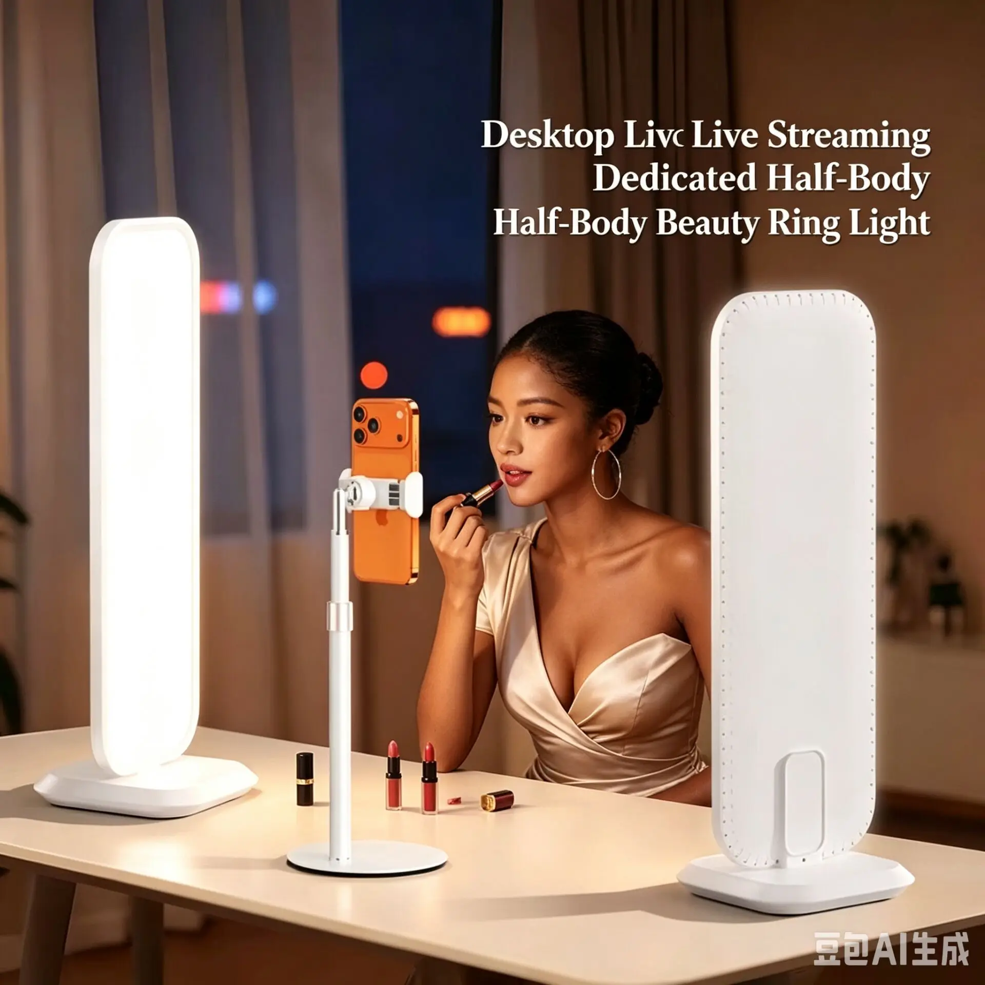 LED Desktop Half Body Fill Lig - Beauty Makeup Tiktok ulasan dan harga