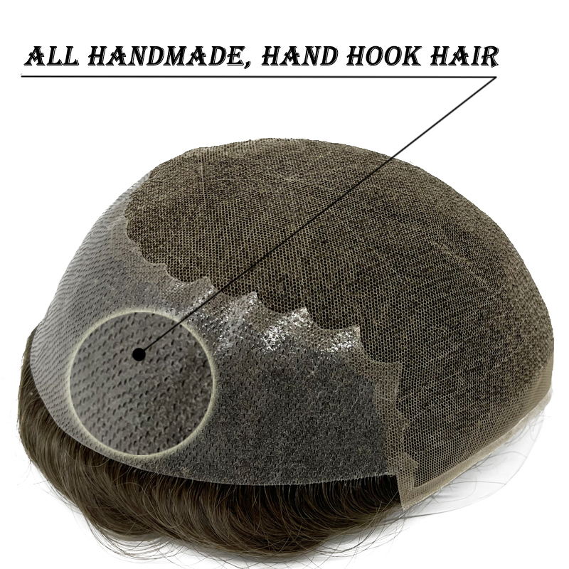 Q6 Men's Toupee Lace & PU Base - Concealer Full Coverage ulasan dan harga