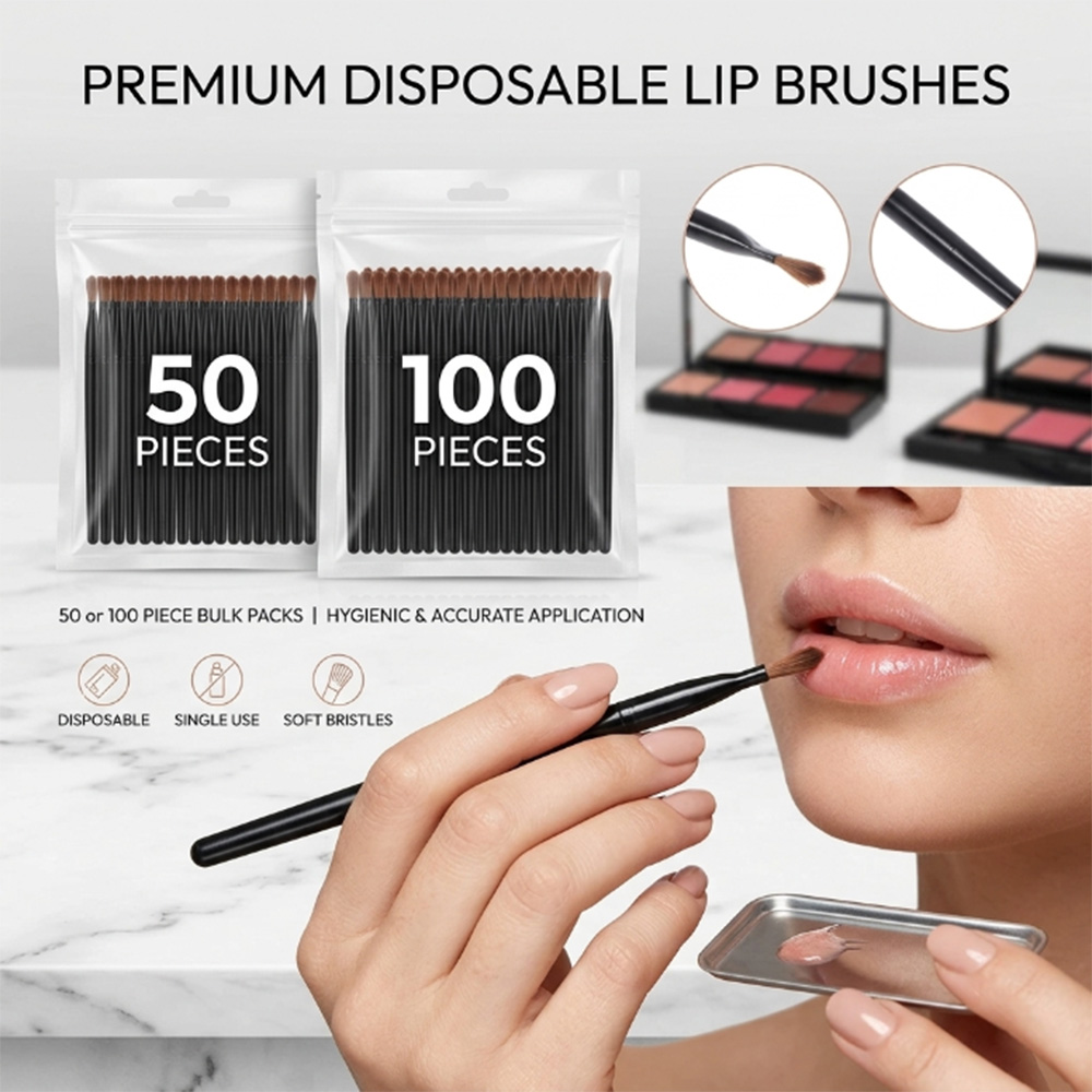 50/100pcs Disposable Lip Brush - Beauty Makeup Tools ulasan dan harga