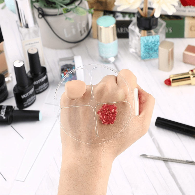 Acrylic Round Four Grid Color  - Beauty Makeup Tools ulasan dan harga